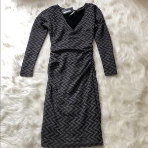 Chevron fall bodycon dress